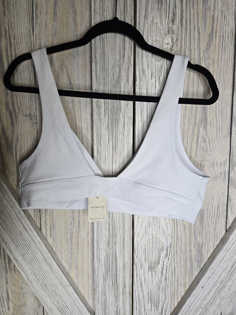 Intimately Free People White Plunge Bralette NWT XL